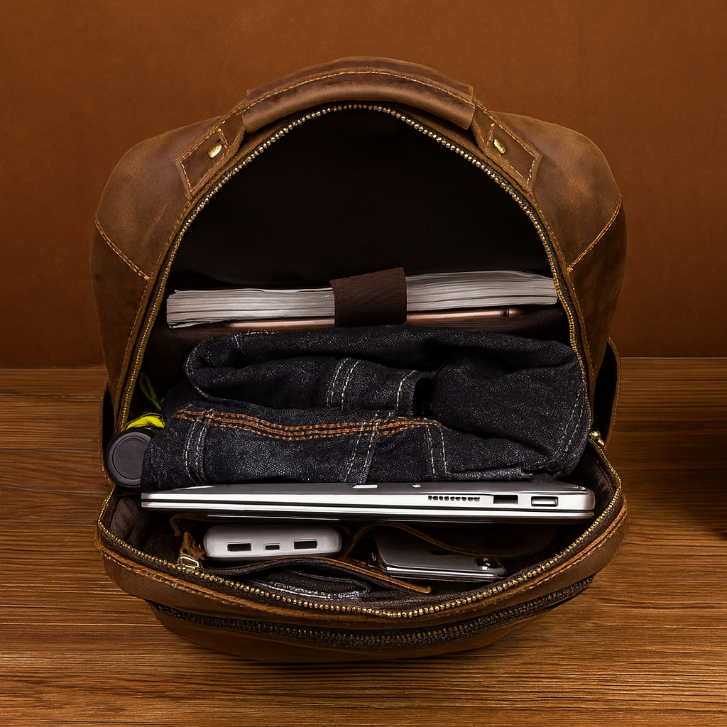 Sac à Dos Cuir Homme Vintage