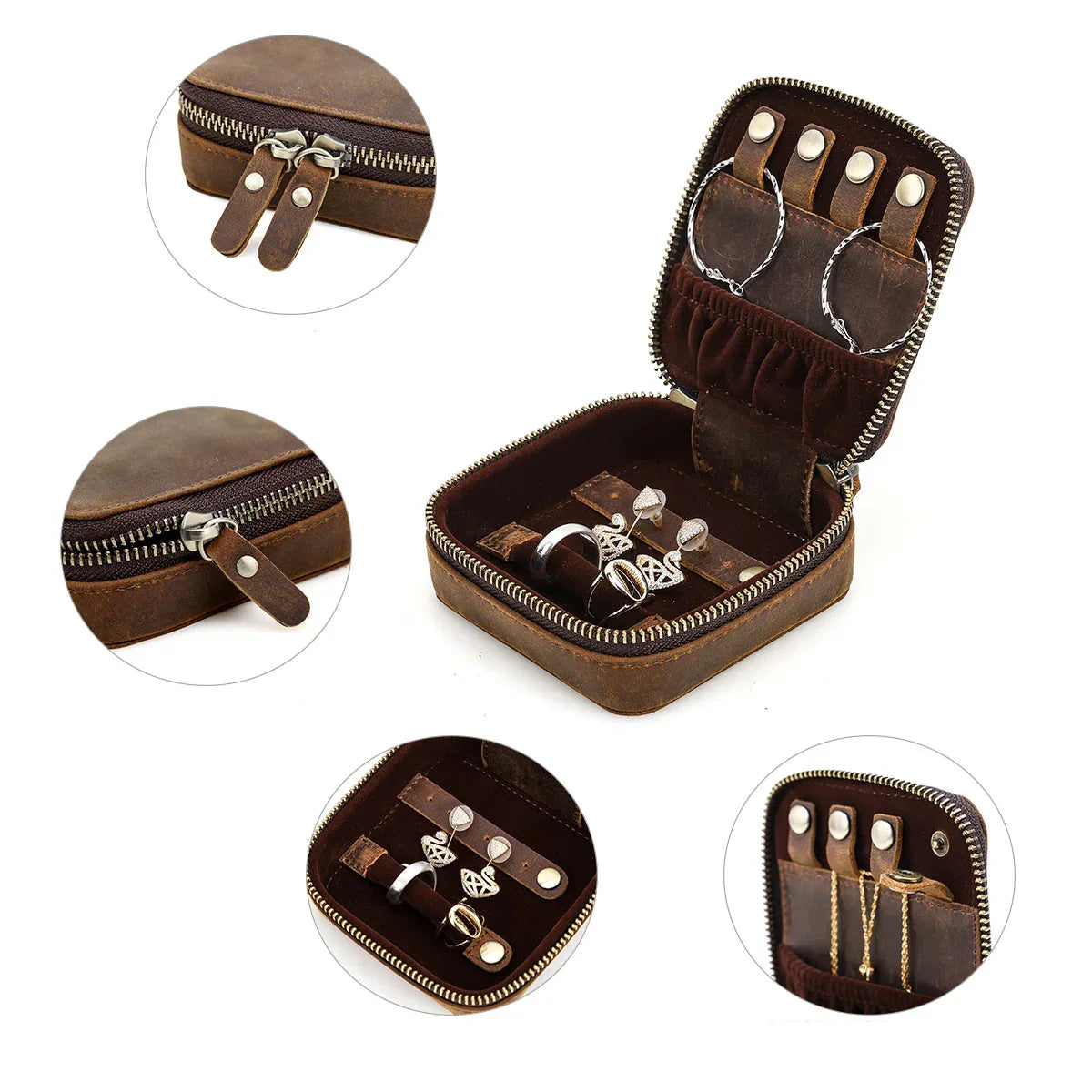 Boîte à Bijoux Homme Cuir