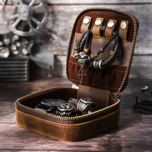 Boîte à Bijoux Homme Cuir