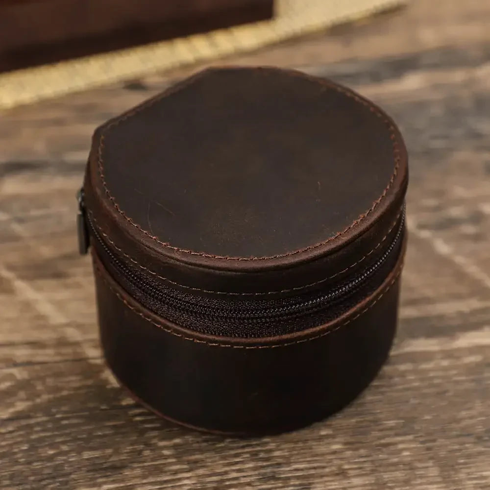 Boîtier Voyage Montre Cuir