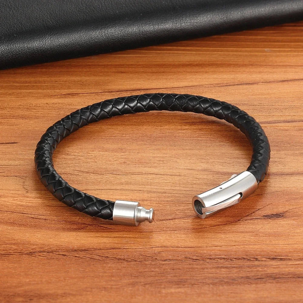 Bracelet Cuir Homme Bouton