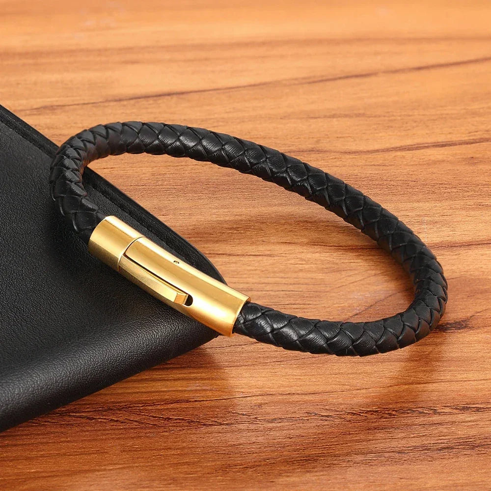 Bracelet Cuir Homme Bouton