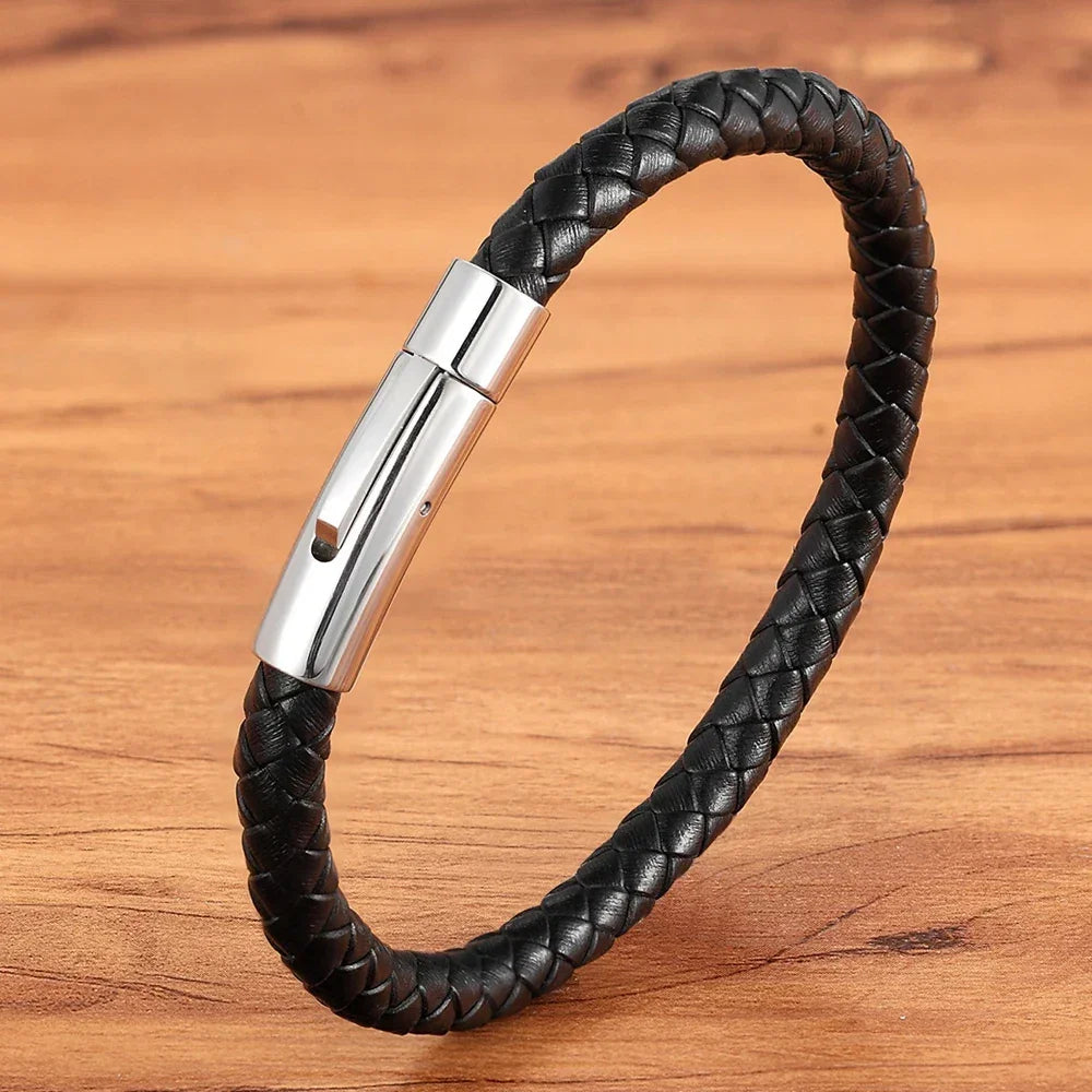 Bracelet Cuir Homme Bouton