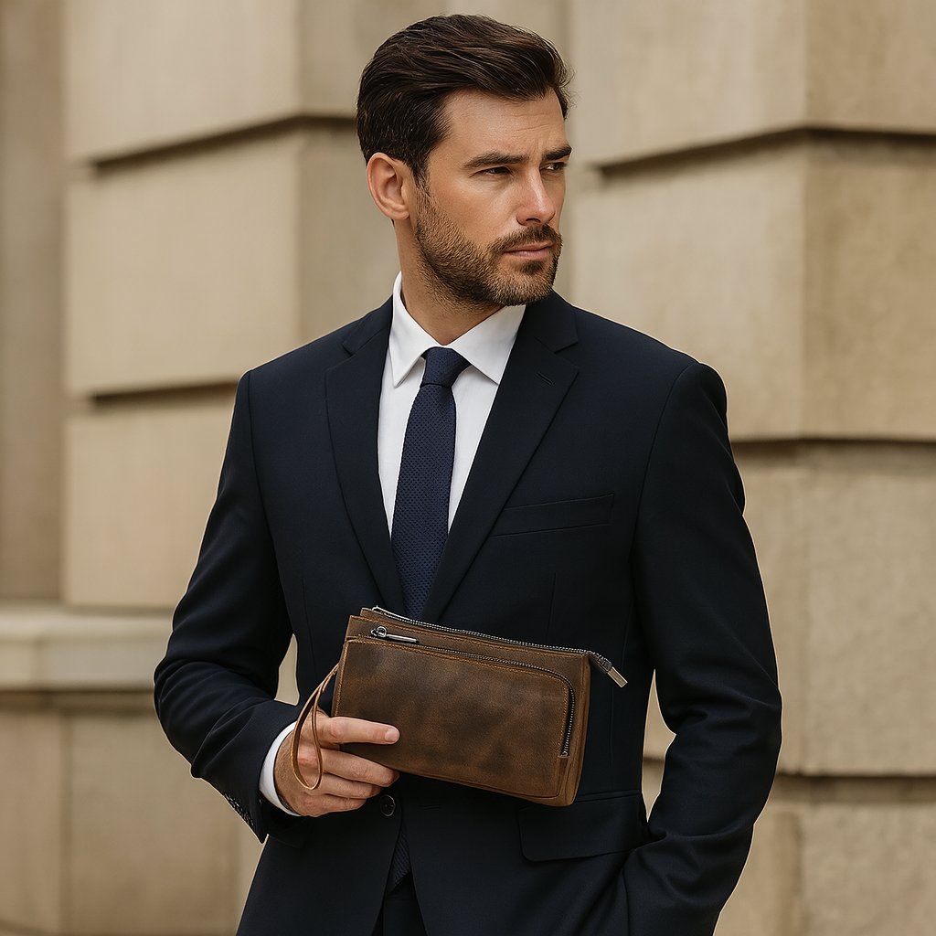 Pochette Cuir Homme
