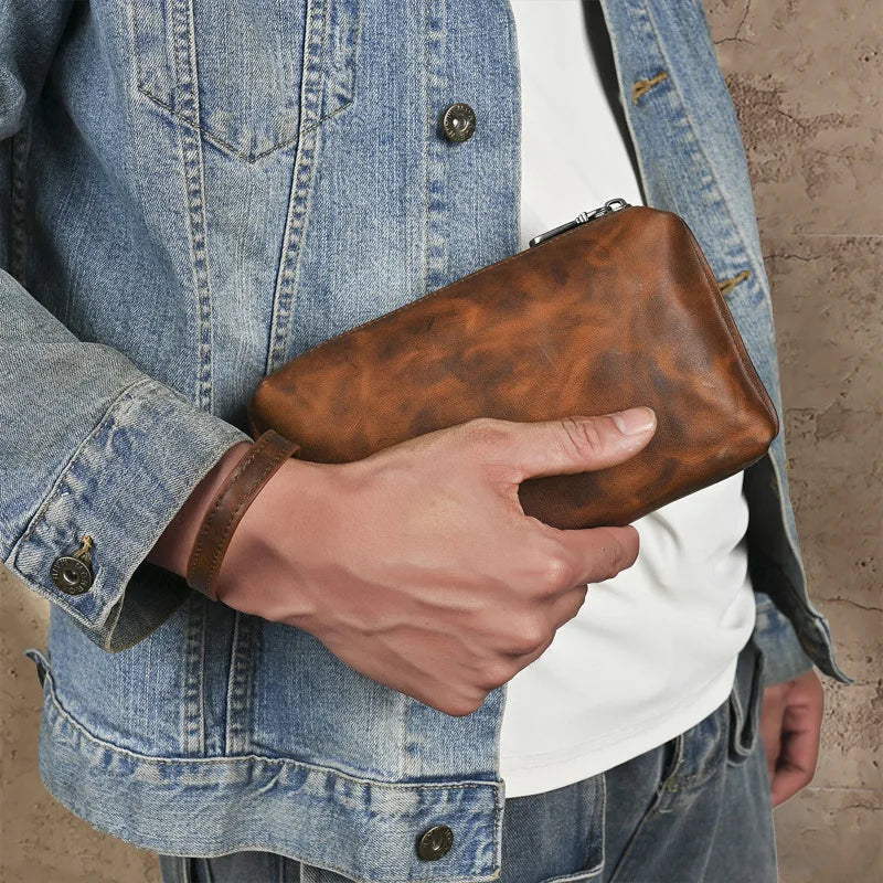 Pochette Cuir Homme