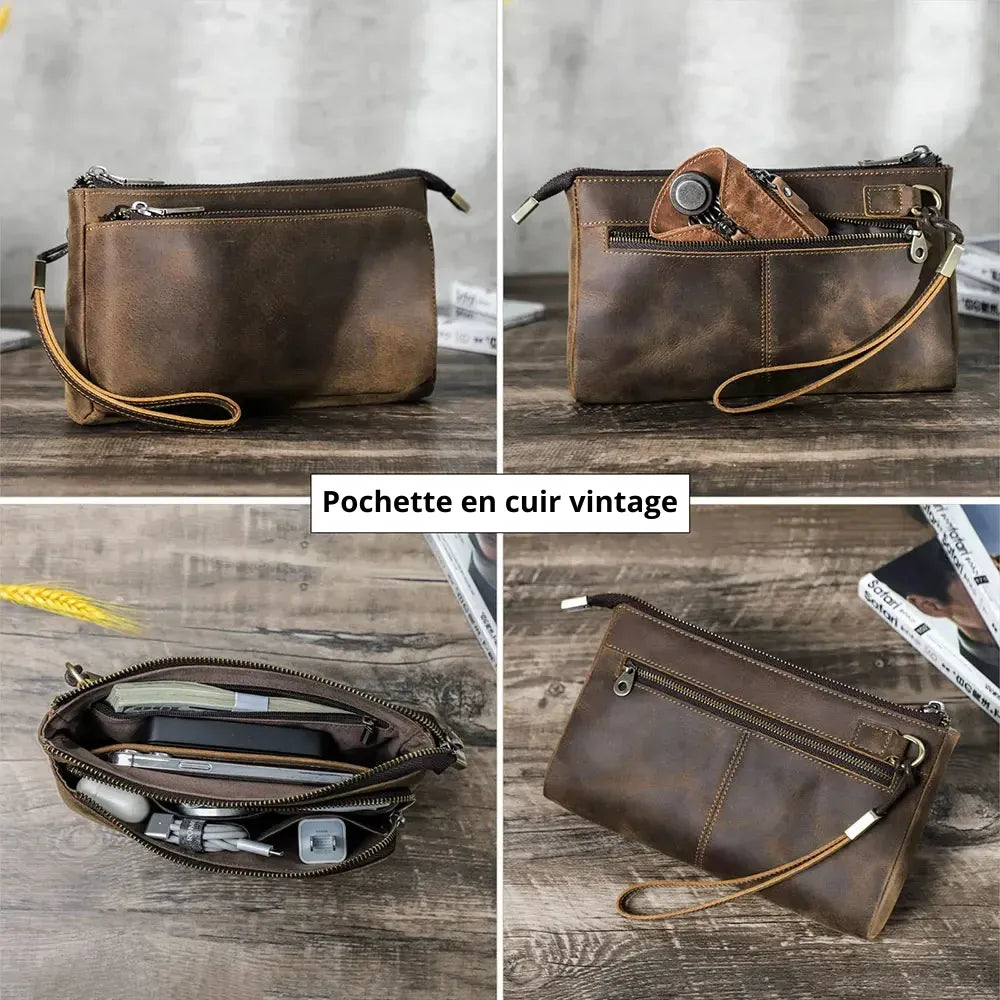 Pochette Cuir Homme