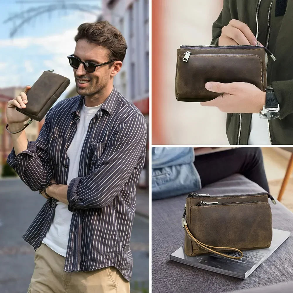 Pochette Cuir Homme
