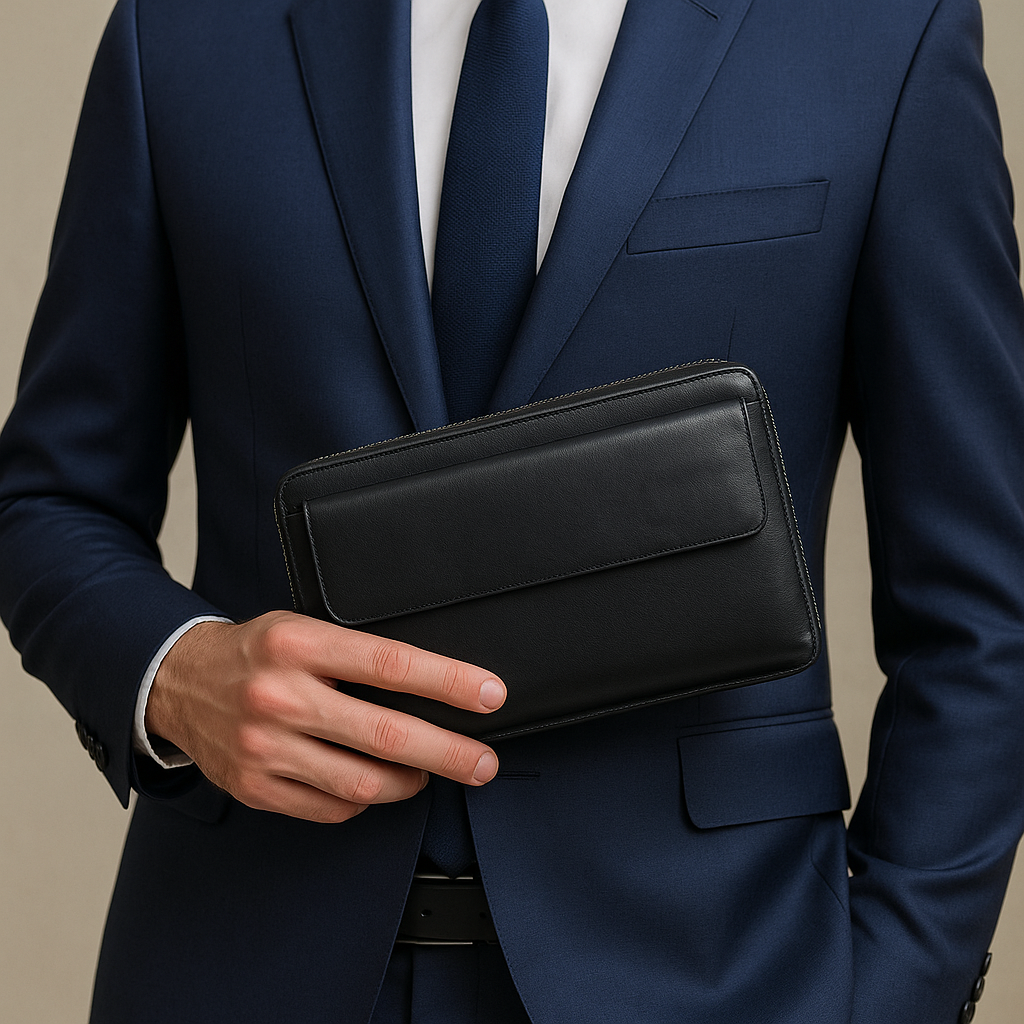 Pochette Cuir Homme