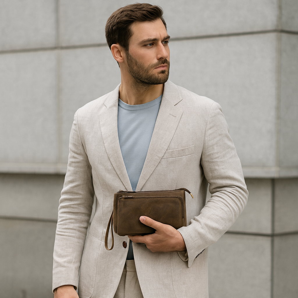 Pochette Cuir Homme