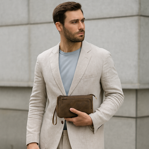Pochette Cuir Homme