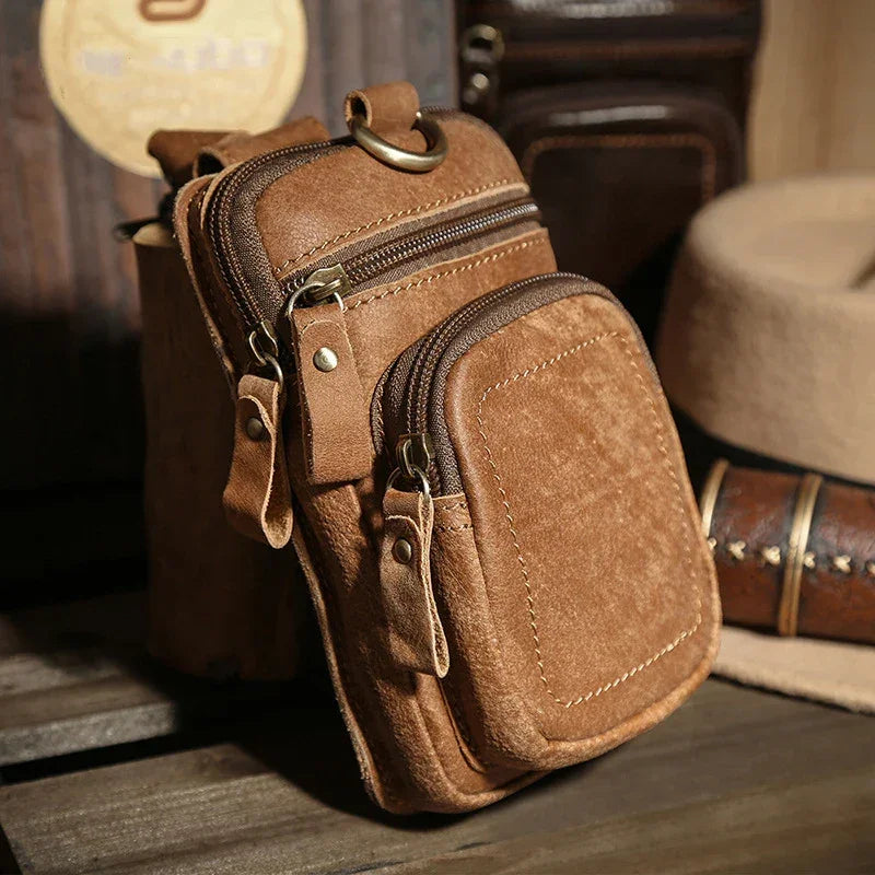 Pochette Homme Cuir Ceinture