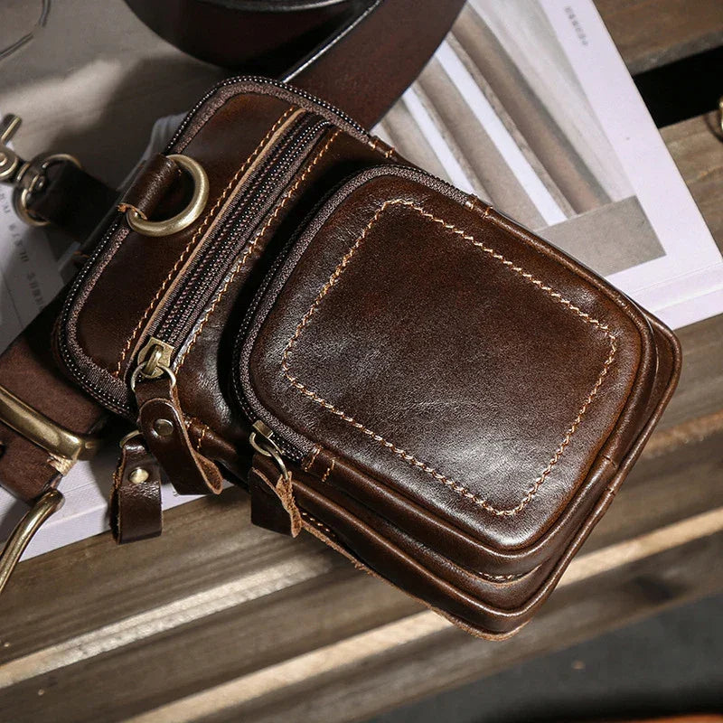Pochette Homme Cuir Ceinture