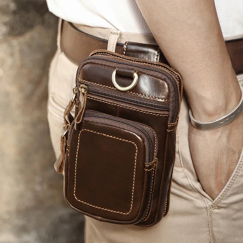 Pochette Homme Cuir Ceinture