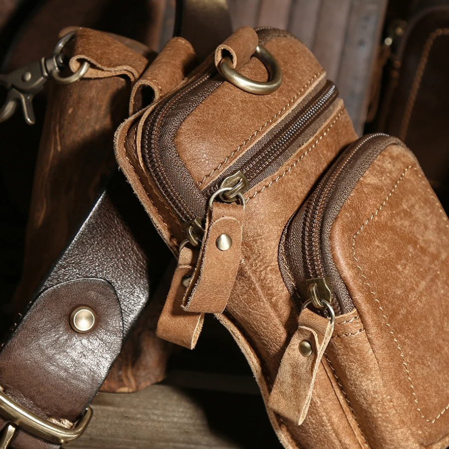 Pochette Homme Cuir Ceinture