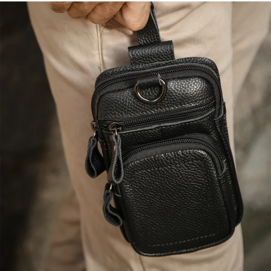 Pochette Homme Cuir Ceinture