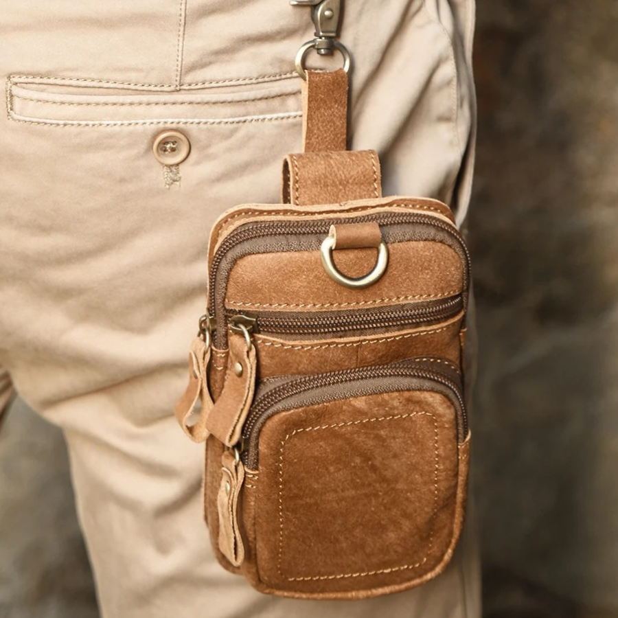 Pochette Homme Cuir Ceinture