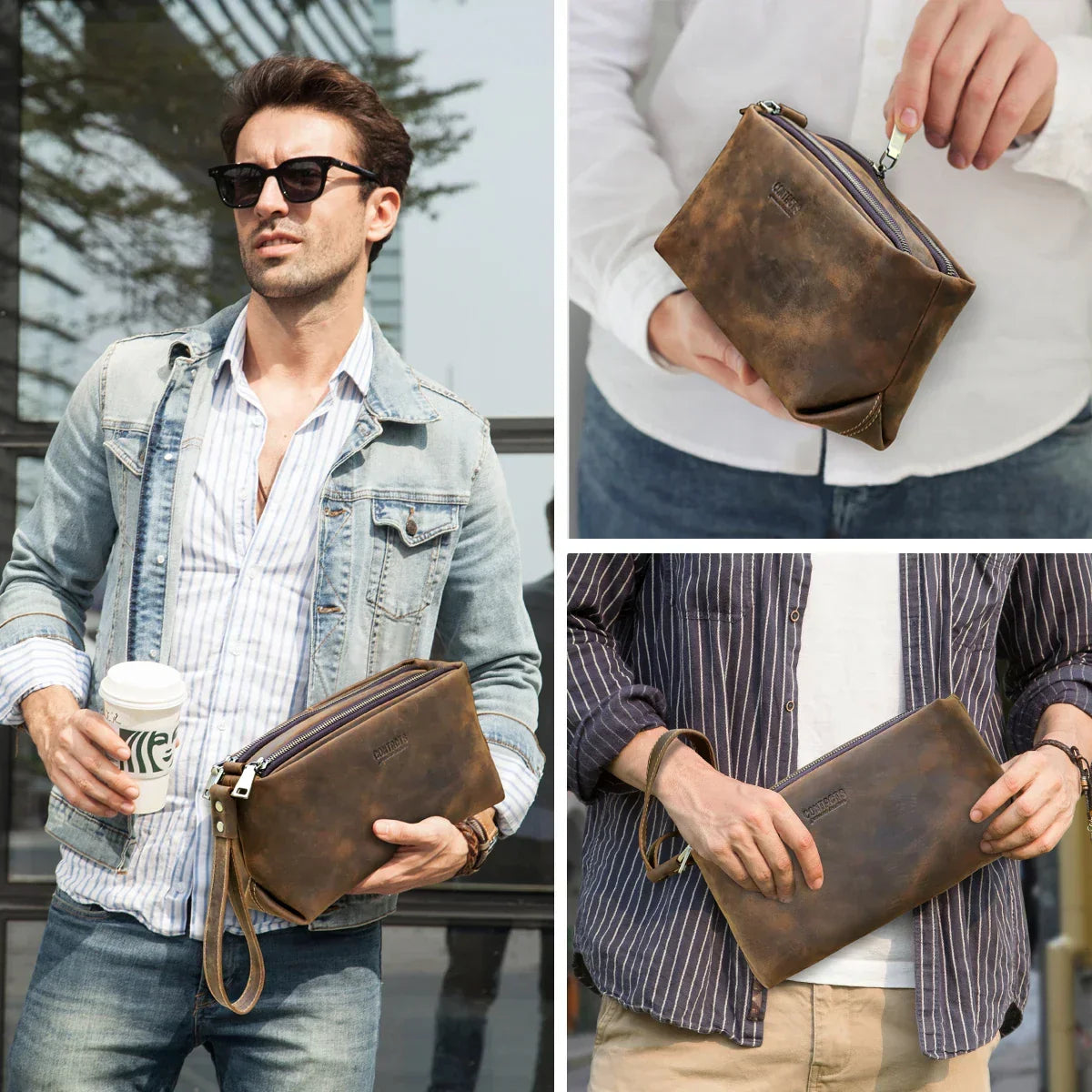 Pochette Homme Cuir