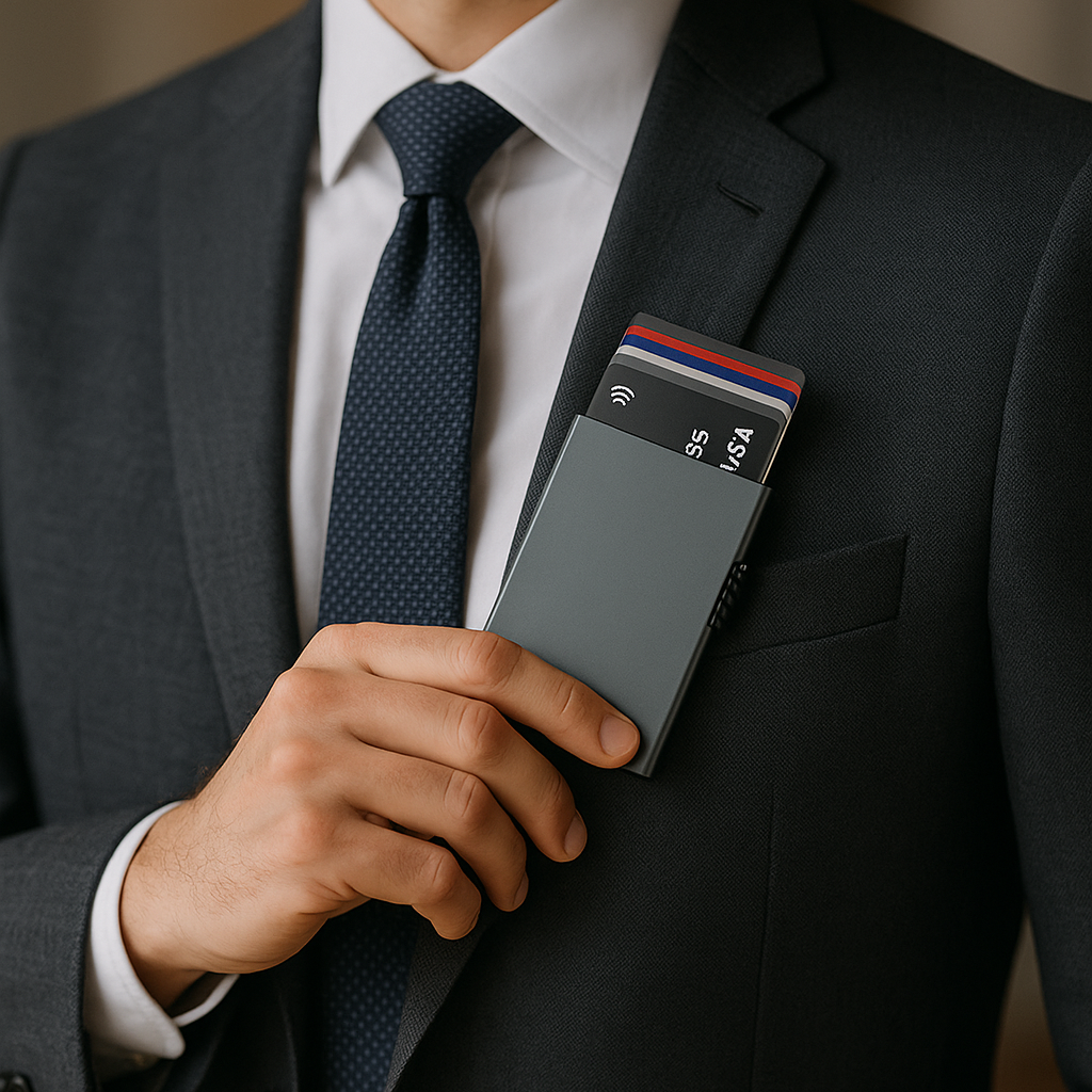Porte-Cartes Aluminium Homme