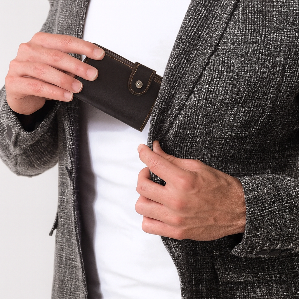 Porte-Cartes RFID Homme Cuir