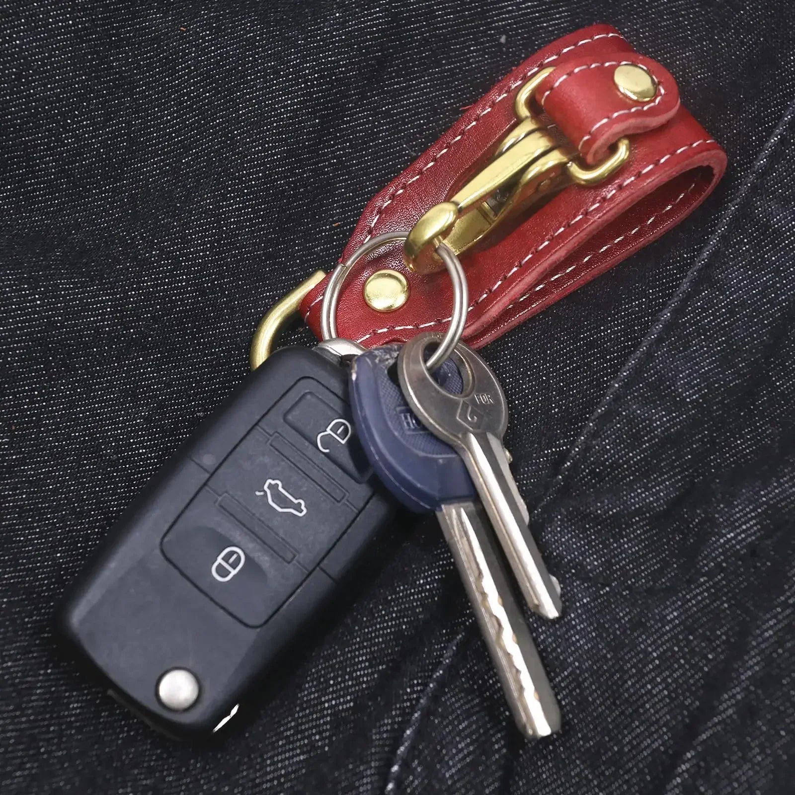 Porte-Clés Ceinture Homme Cuir