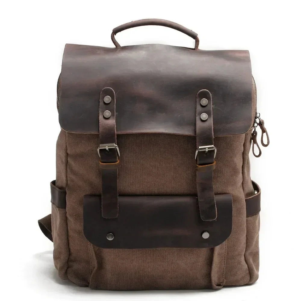 Sac à Dos Cuir et Toile