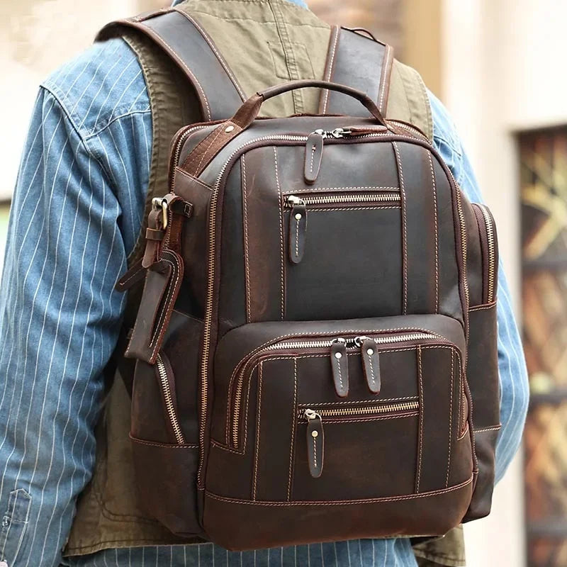 Sac à Dos Cuir Homme Vintage