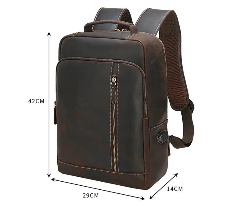 Sac à Dos Cuir Marron Homme