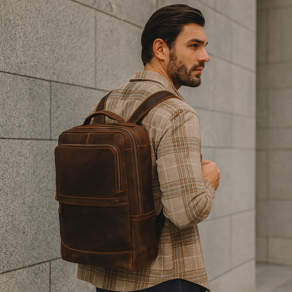 Sac à Dos Cuir Homme Vintage