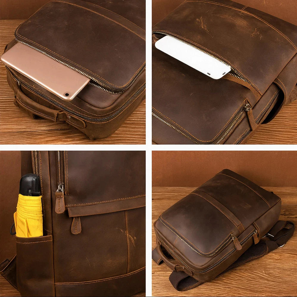 Sac à Dos Cuir Homme Vintage