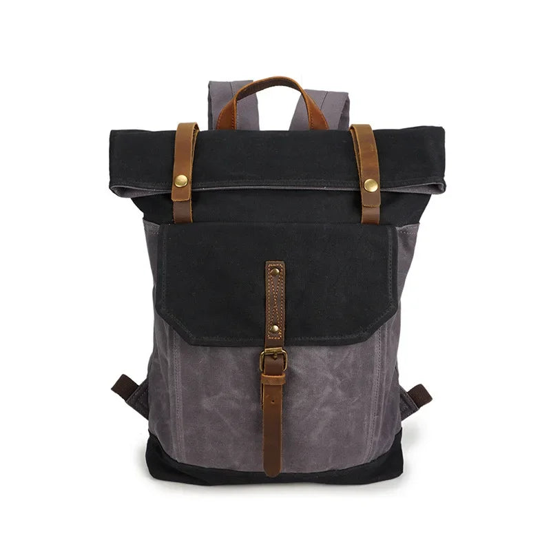 Sac à Dos Roll Top Toile Cirée
