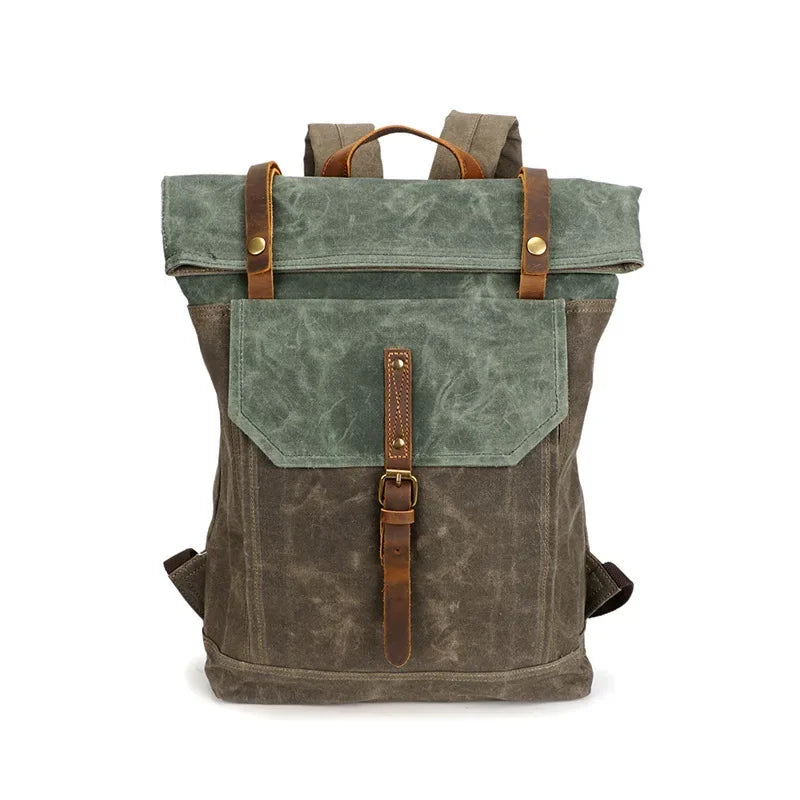 Sac à Dos Roll Top Toile Cirée