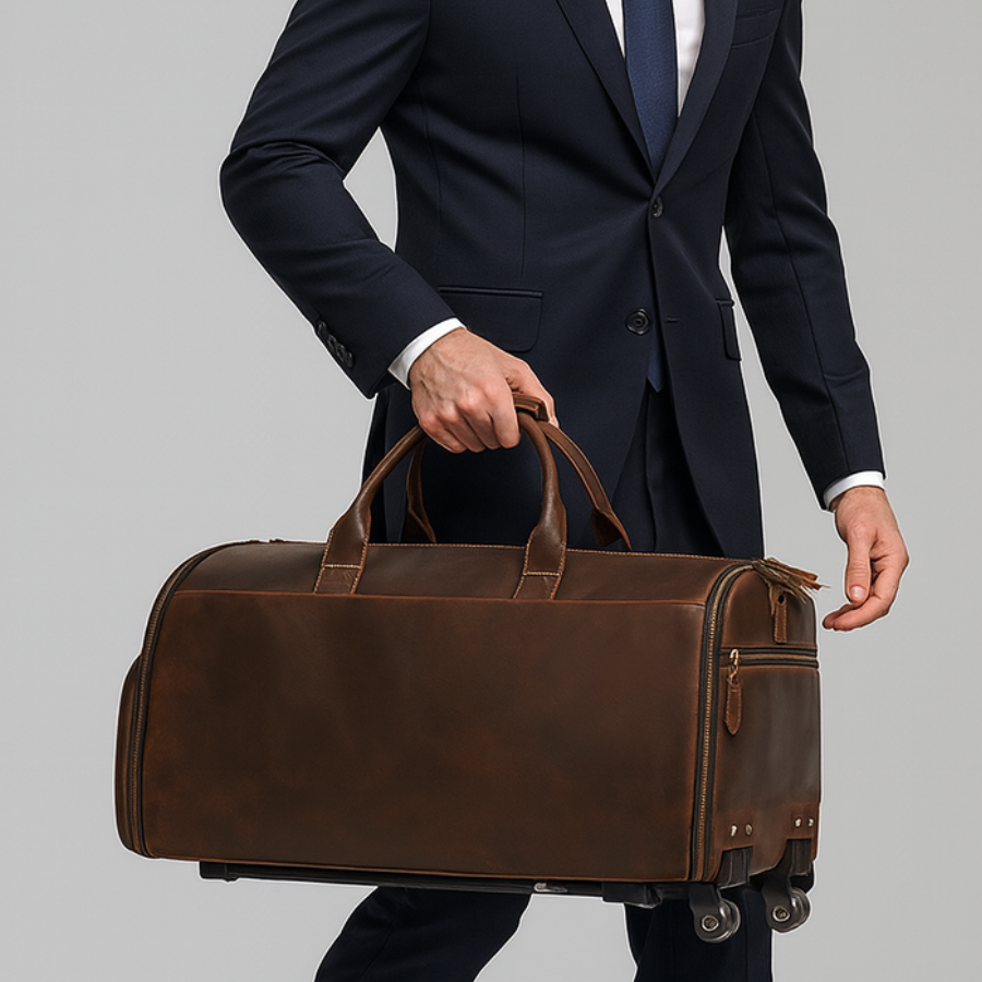 Sac Voyage Costume Cuir