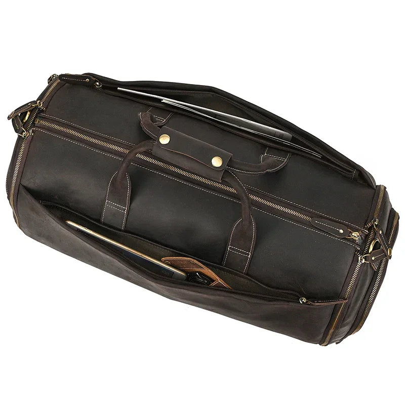 Sac Voyage Costume Cuir