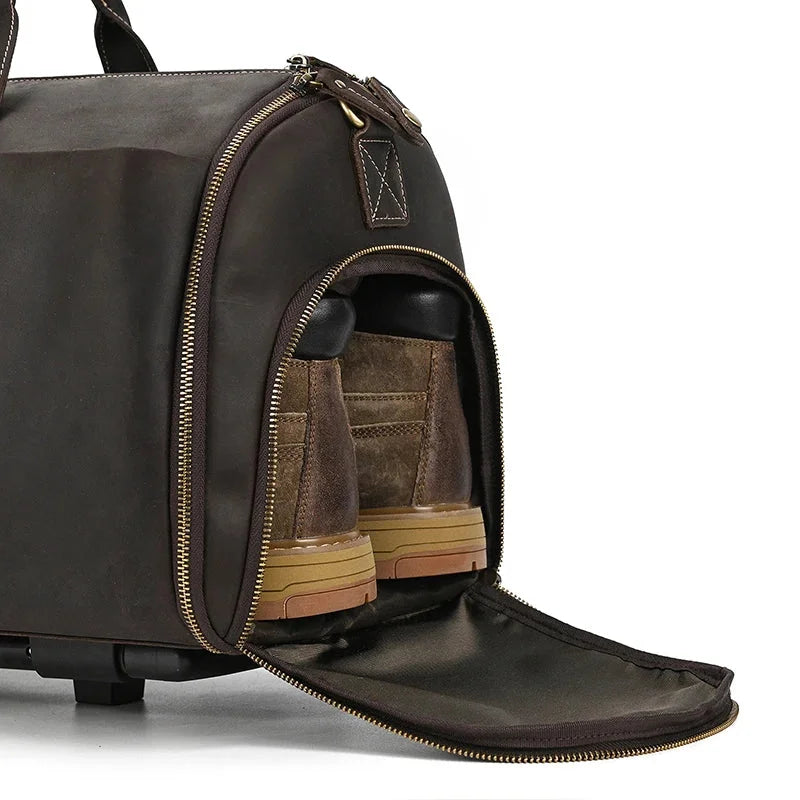 Sac Voyage Costume Cuir