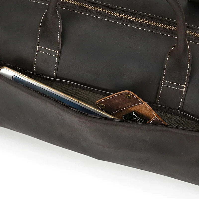 Sac Voyage Costume Cuir