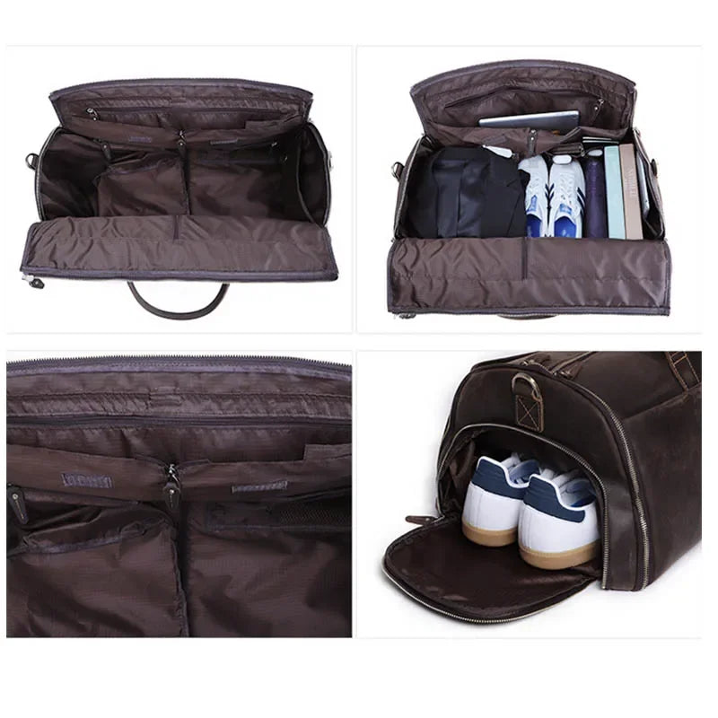 Sac Voyage Costume Cuir