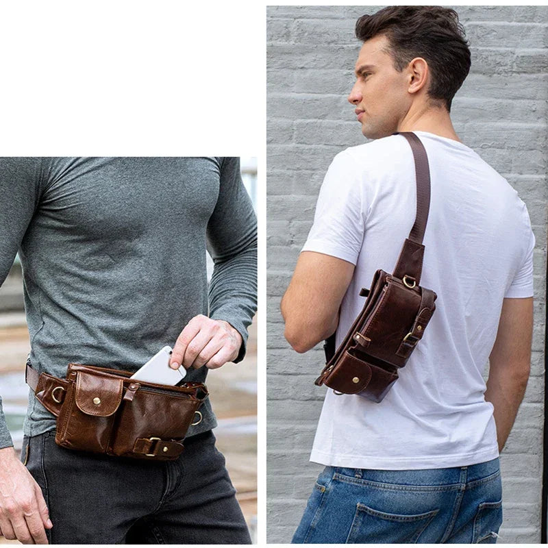 Sacoche Banane Cuir Homme