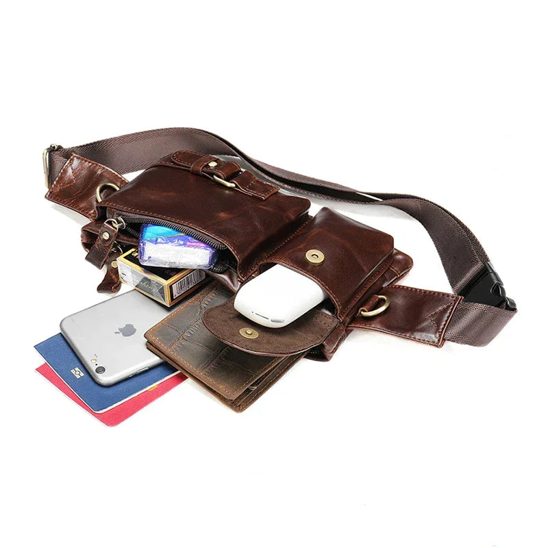 Sacoche Banane Cuir Homme