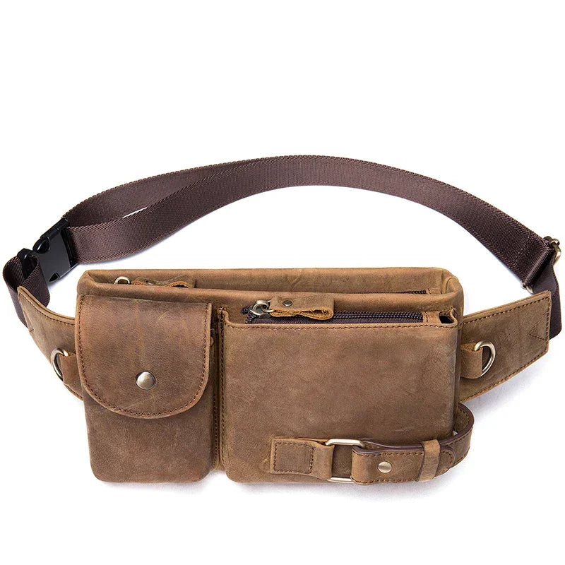 Sacoche Banane Cuir Homme