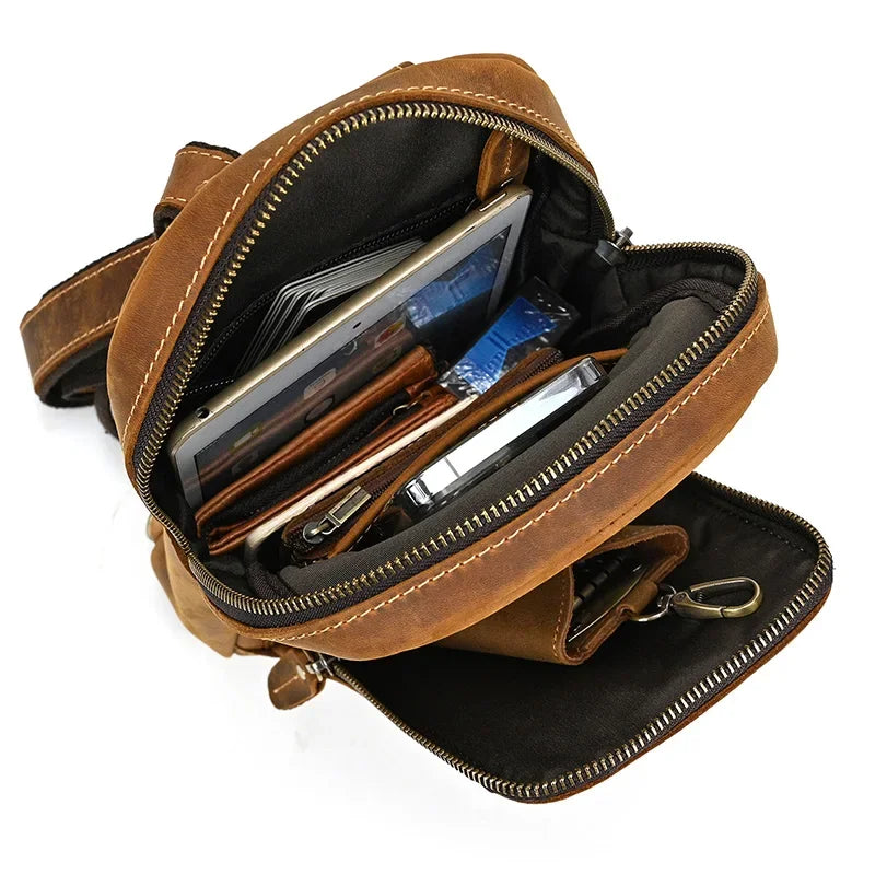 Sacoche Bandoulière Cuir Homme