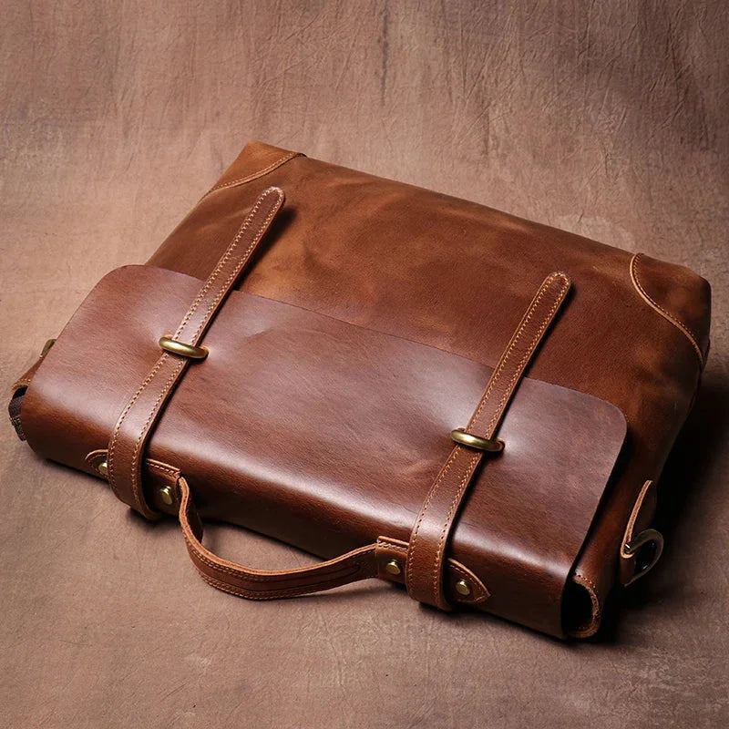 Sacoche Cartable Cuir Homme