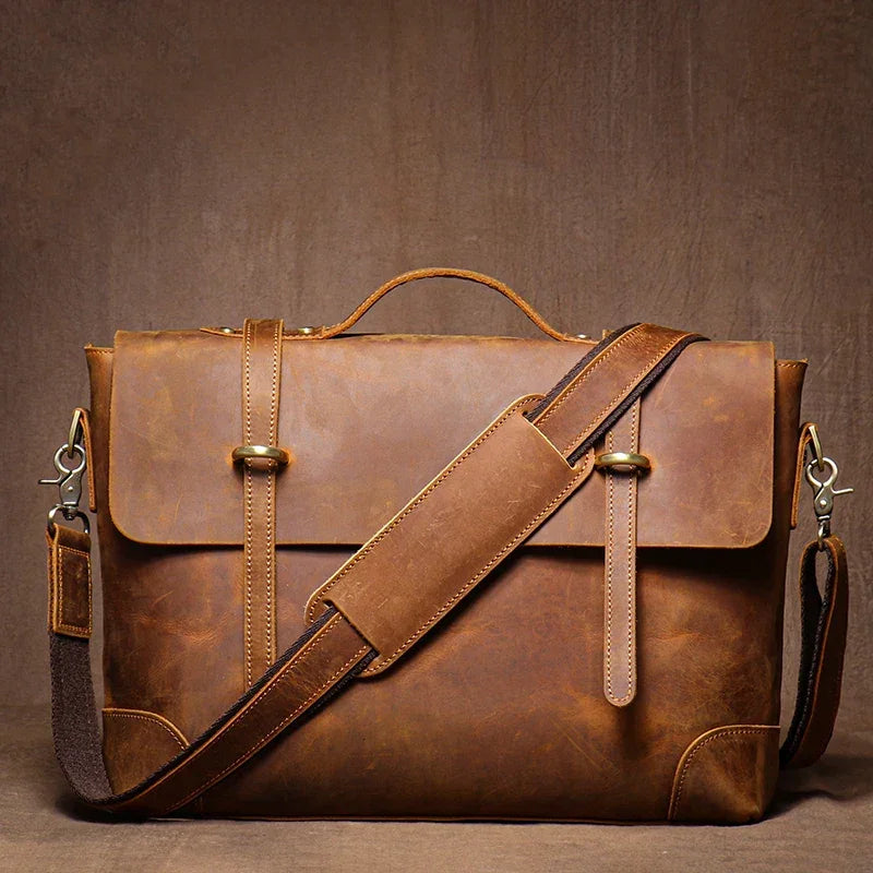 Sacoche Cartable Cuir Homme
