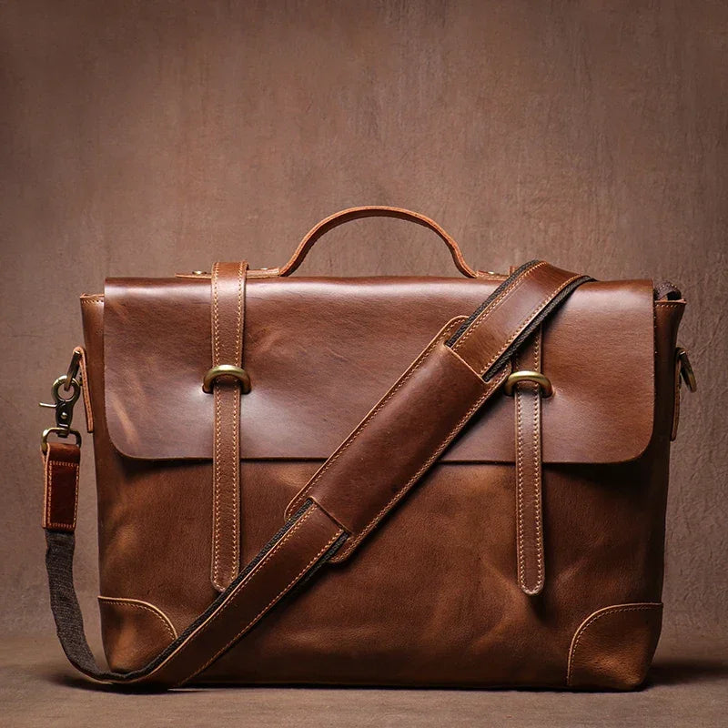 Sacoche Cartable Cuir Homme