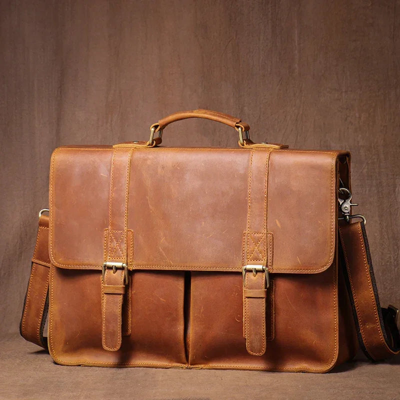 Sacoche Cartable Homme Cuir
