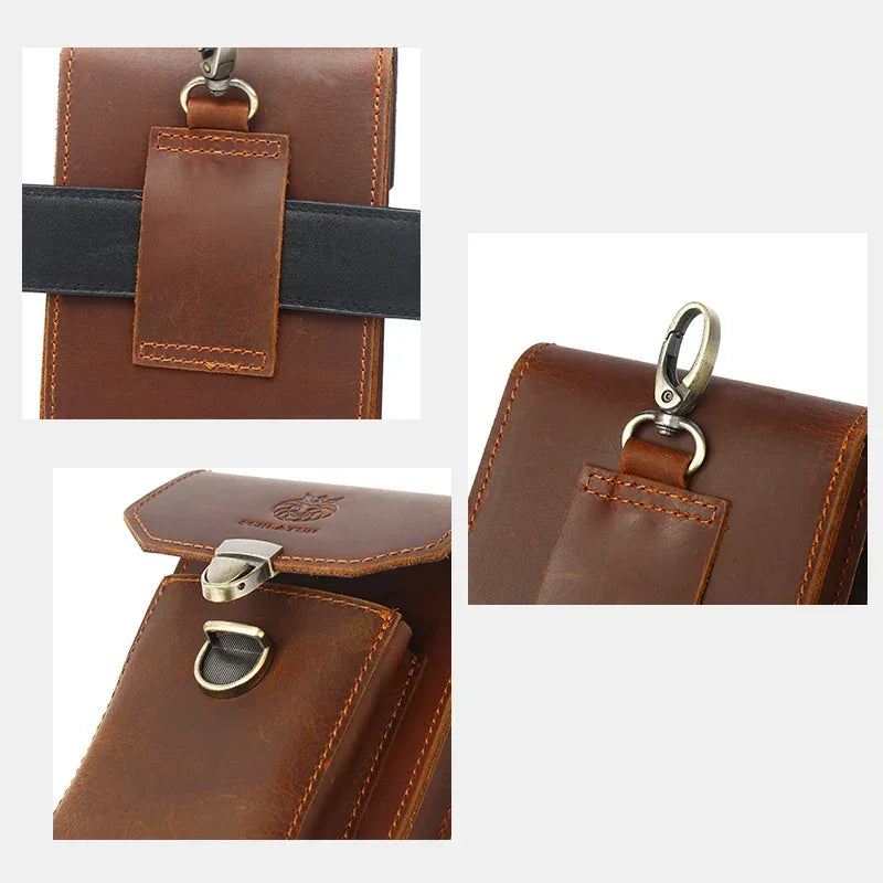 Sacoche Ceinture Cuir Homme