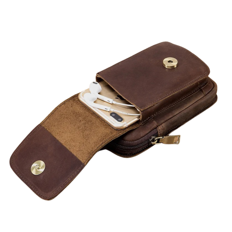 Sacoche Ceinture Homme Cuir