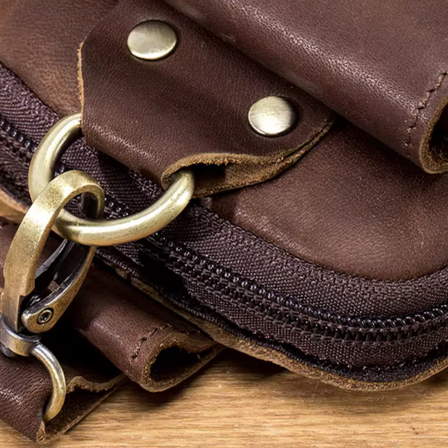 Sacoche Ceinture Homme Cuir