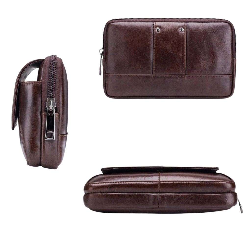 Sacoche Ceinture Homme Cuir