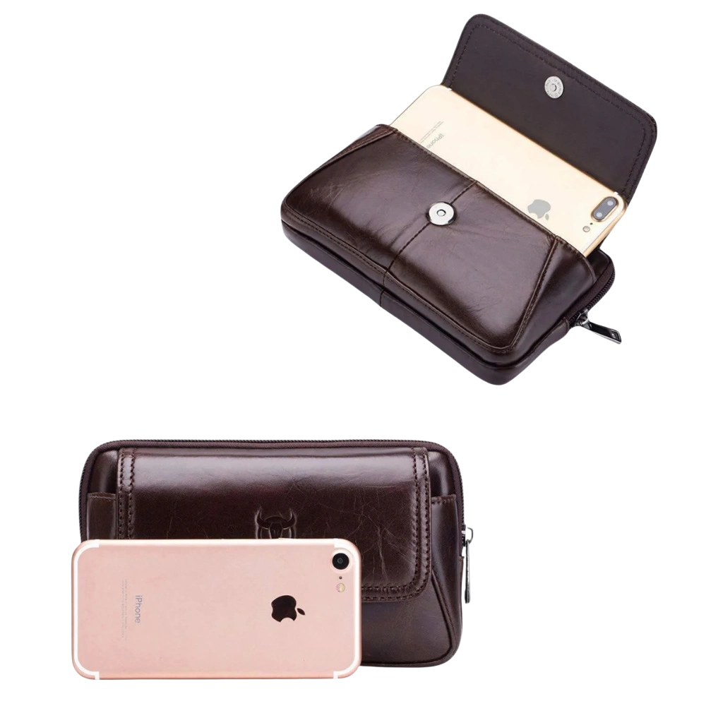 Sacoche Ceinture Homme Cuir