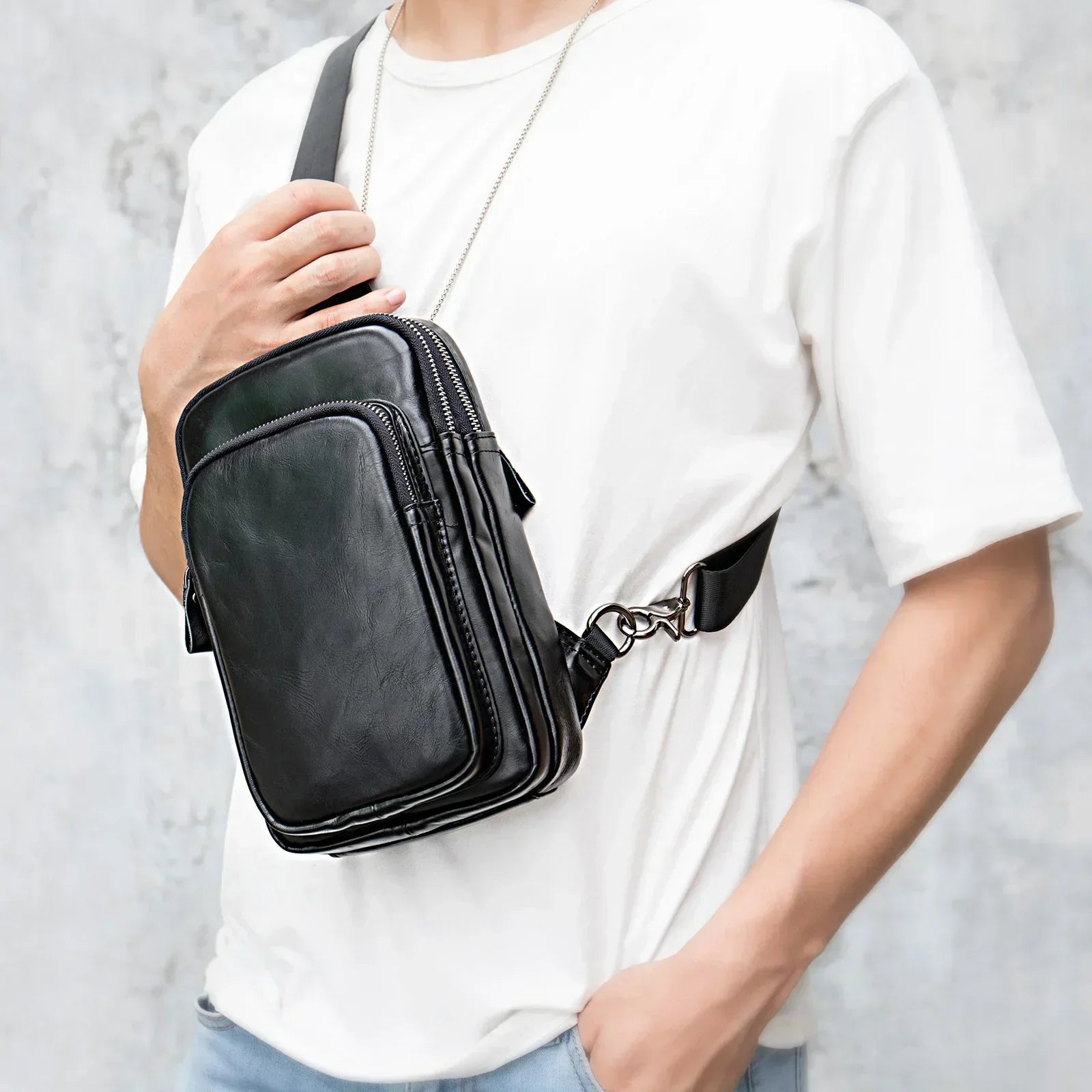 Sacoche Cuir Bandoulière Homme